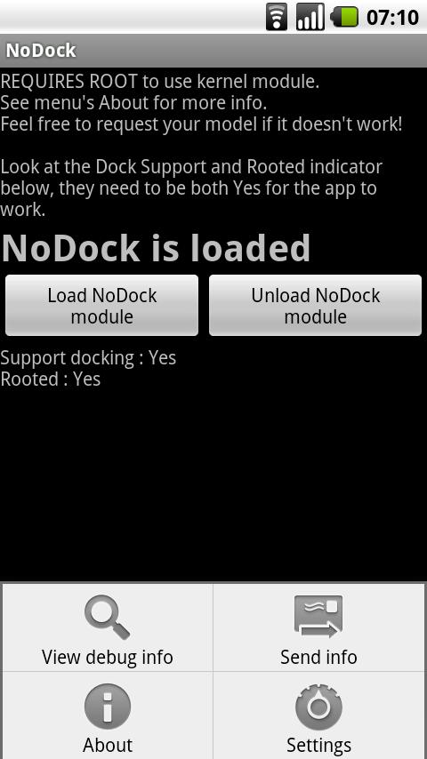 No Dock (NEED ROOT) Android Tools