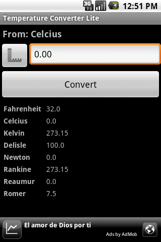 Temperature Converter Lite Android Tools