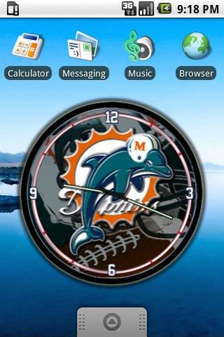 Miami Dolphins Clock Widget Android Personalization