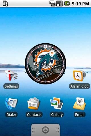 Miami Dolphins Clock Widget Android Personalization