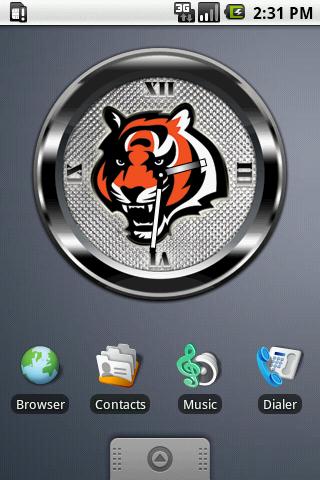 BENGALS BLACK Clock Android Personalization