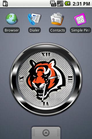 BENGALS BLACK Clock Android Personalization