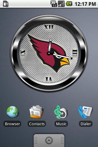 CARDINALS BLACK Clock