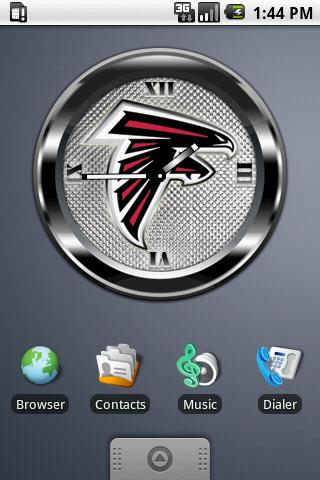 FALCONS BLACK Clock Widget