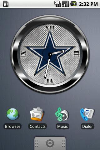 COWBOYS BLACK Clock Android Personalization