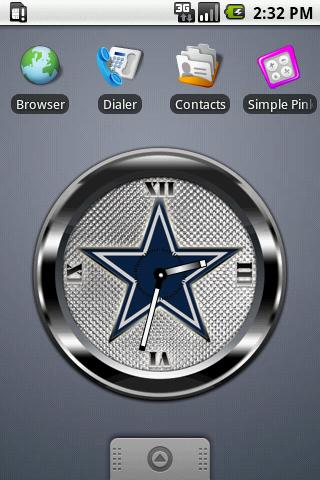 COWBOYS BLACK Clock Android Personalization