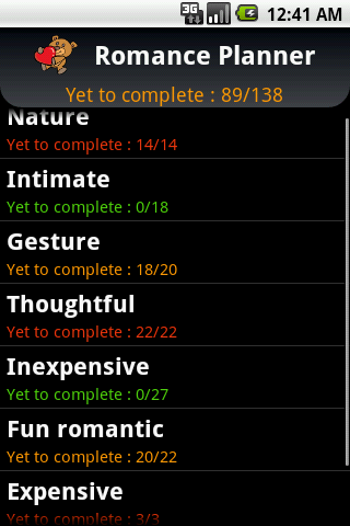 Romance Planner Android Lifestyle