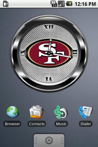 49ERS BLACK Clock Android Personalization