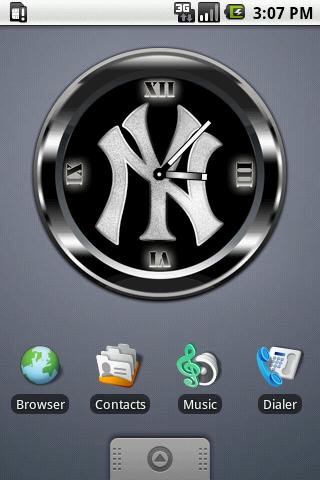 YANKEES BLACK Clock Android Personalization