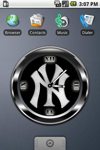 YANKEES BLACK Clock Android Personalization