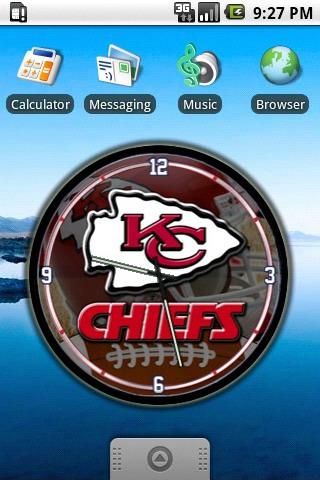 Kansas City Chiefs Clock Widg. Android Personalization
