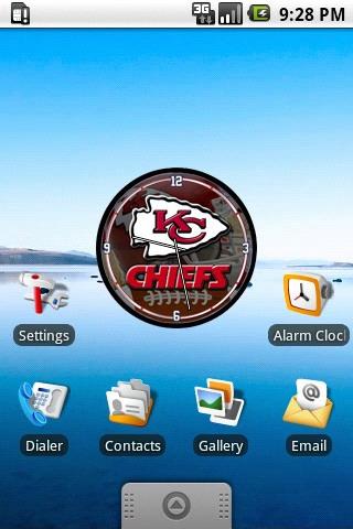 Kansas City Chiefs Clock Widg. Android Personalization