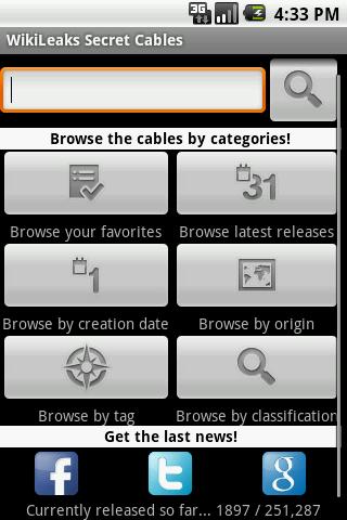 WikiLeaks Secret Cables Android News & Magazines