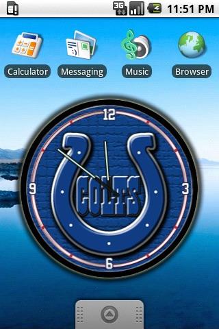Indianapolis Colts Clock Widge Android Personalization