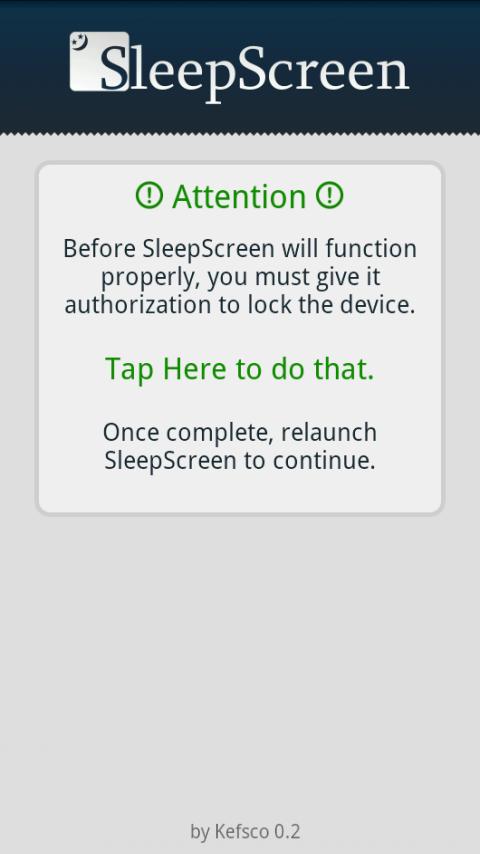 SleepScreen Android Tools