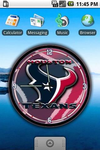 Houston Texans Clock Widget Android Personalization