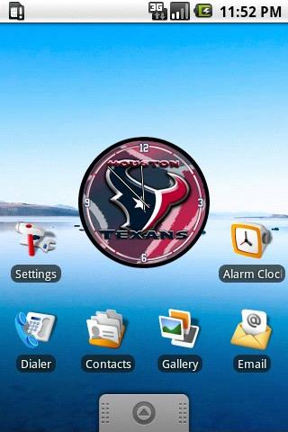 Houston Texans Clock Widget Android Personalization