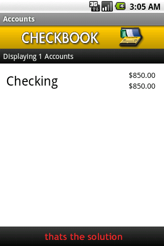 Checkbook (free) Android Finance