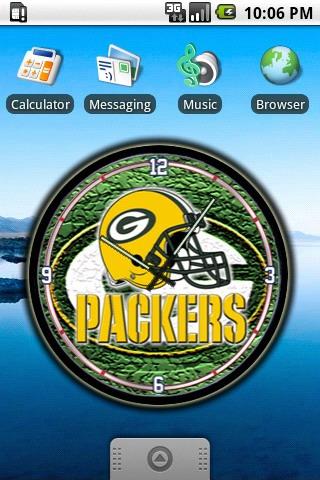 Green Bay Packers Clock Widget
