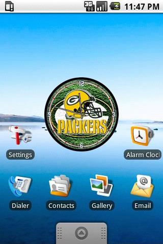 Green Bay Packers Clock Widget Android Personalization