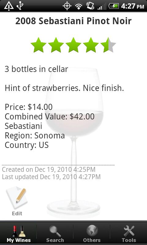 Wine Free Android Shopping
