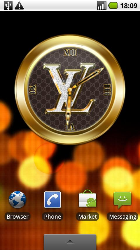 LOUIS VUITTON GOLD Clock Android Personalization