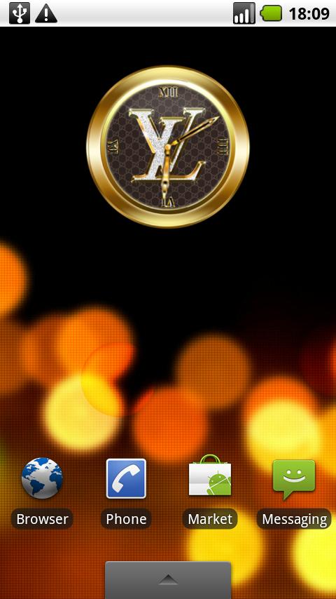 LOUIS VUITTON GOLD Clock Android Personalization