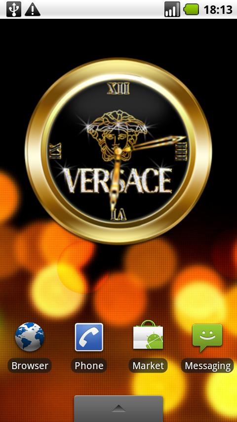VERSACE GOLD 2 Clock Android Personalization