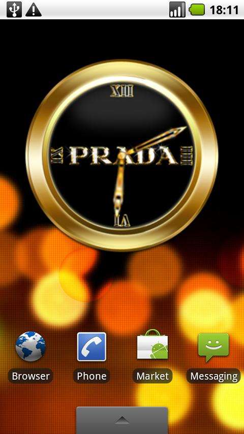 PRADA GOLD Alarm Clock Android Personalization