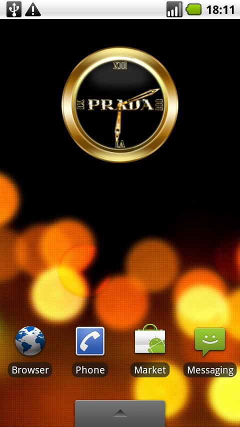 PRADA GOLD Alarm Clock Android Personalization