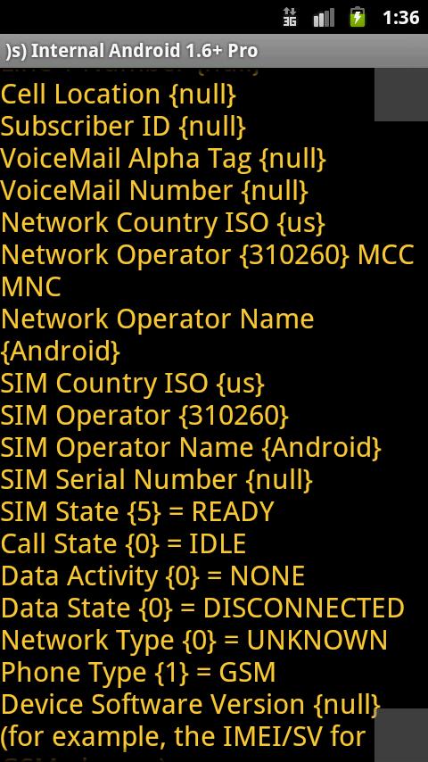 )s) Internal Android 1.6+ Android Tools