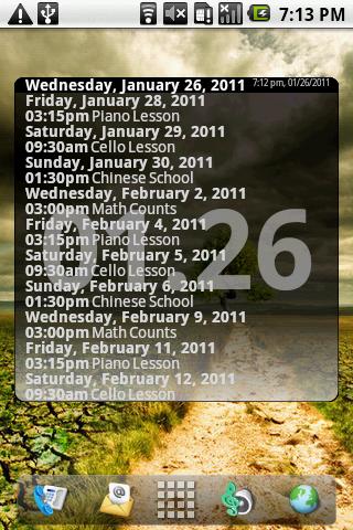 Androidlet Calendar Widget Android Personalization