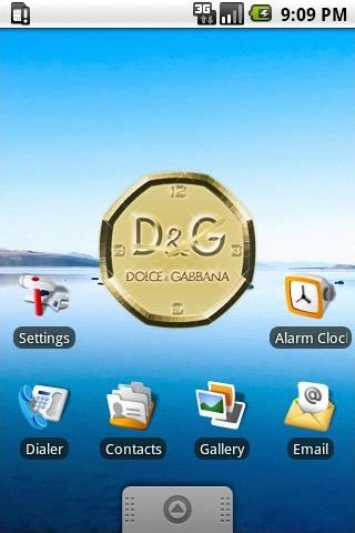 Dolce and Gabbana clock widget Android Personalization