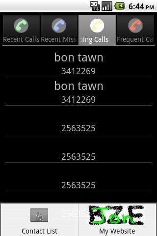Recent Call Log Android Communication