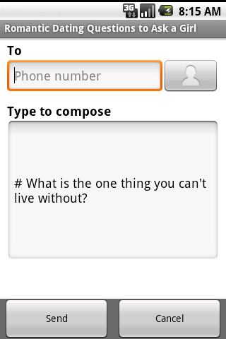 Romantic Dating Questions Android Personalization
