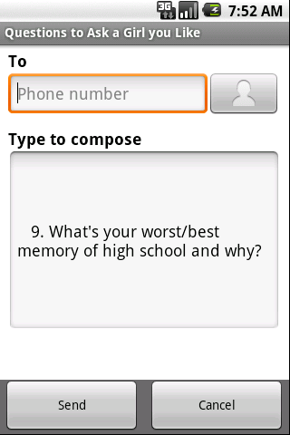 Q’  to Ask a Girl you Like Android Communication