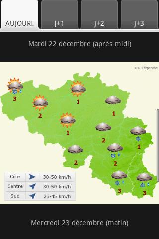 Weather in Belgium Android Weather