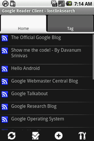 Google Reader Client Android Tools