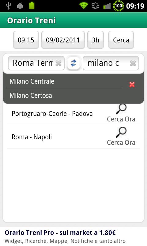 Orario Treni Lite Android Transportation