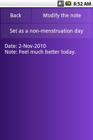 Menstruation and Ovulation Android Health & Fitness