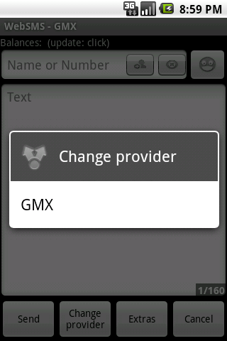 WebSMS: GMX Connector