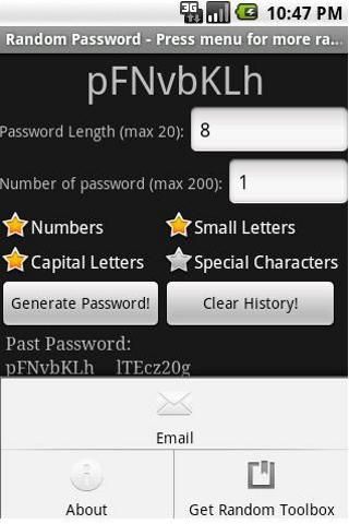 Random Password Android Productivity