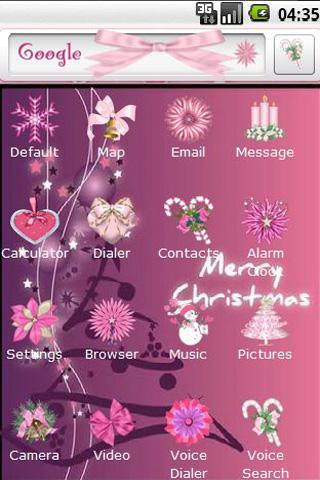 Christmas in Pink Android Personalization