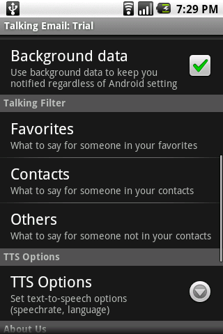 Talking Email Trial Android Communication