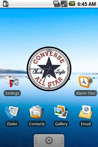 Converse Chucks clock widget Android Personalization