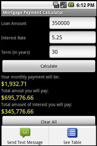 Mortgage Payment Calculator Android Finance
