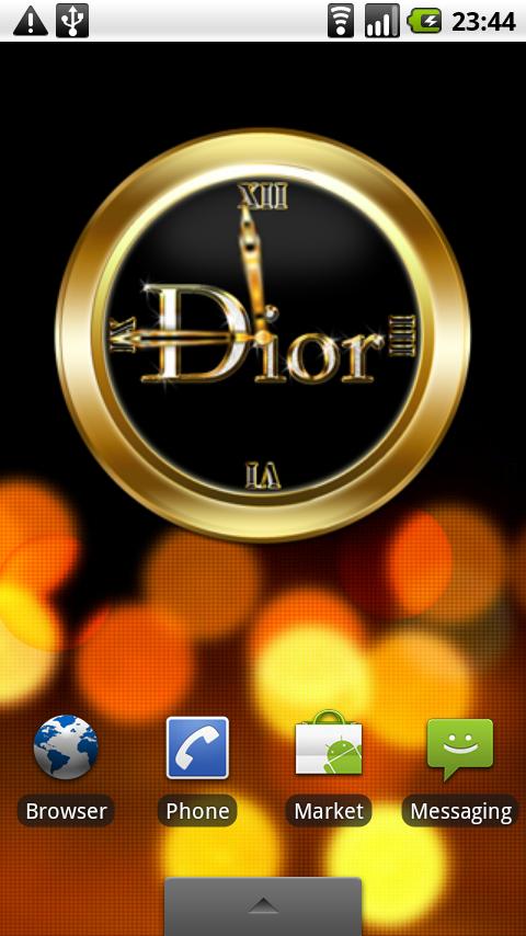 DIOR GOLD Clock Android Personalization