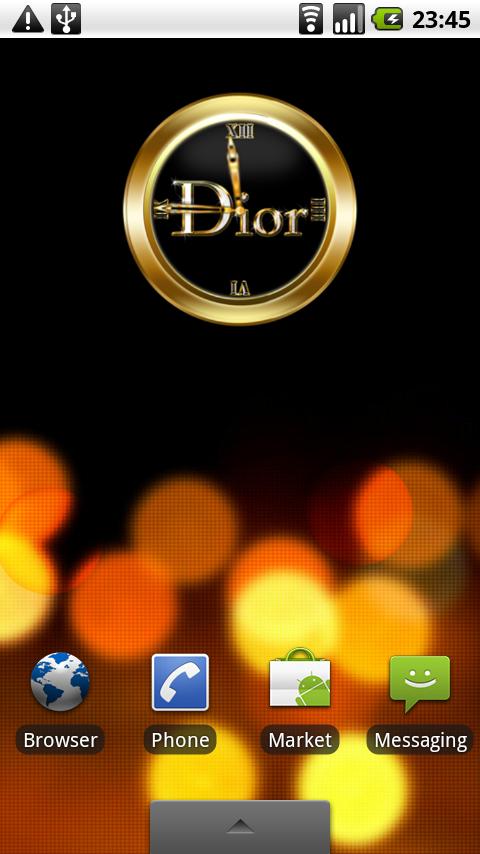 DIOR GOLD Clock Android Personalization