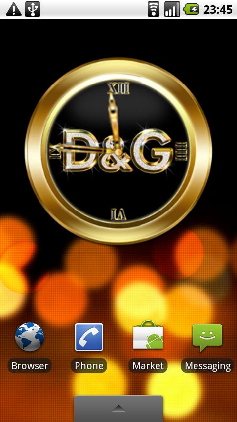 DOLCE&GABBANA GOLD  Clock Android Personalization