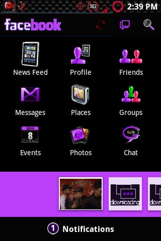 Black Facebook Purple Version